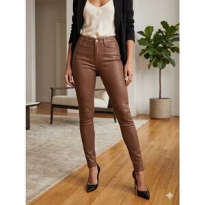 L'AGENCE Marguerite High Rise Skinny Jeans - Java Coated - Size 25 - EUC